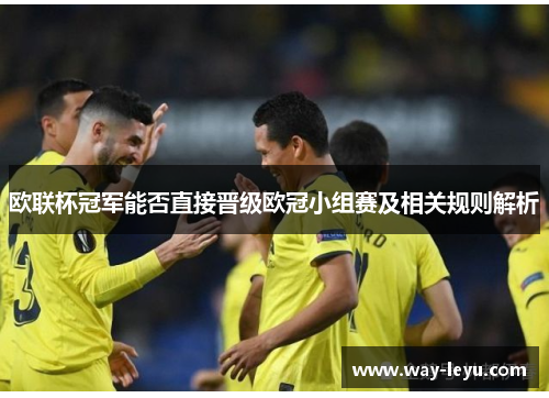 欧联杯冠军能否直接晋级欧冠小组赛及相关规则解析 欧联杯冠军能否直接晋级欧冠小组赛及相关规则解析