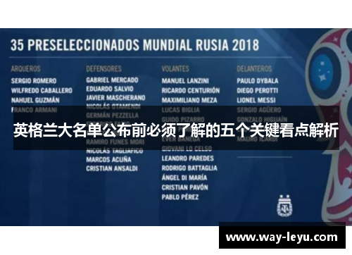 英格兰大名单公布前必须了解的五个关键看点解析 英格兰大名单公布前必须了解的五个关键看点解析