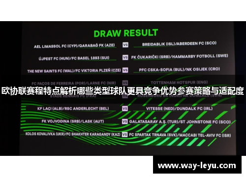 欧协联赛程特点解析哪些类型球队更具竞争优势参赛策略与适配度